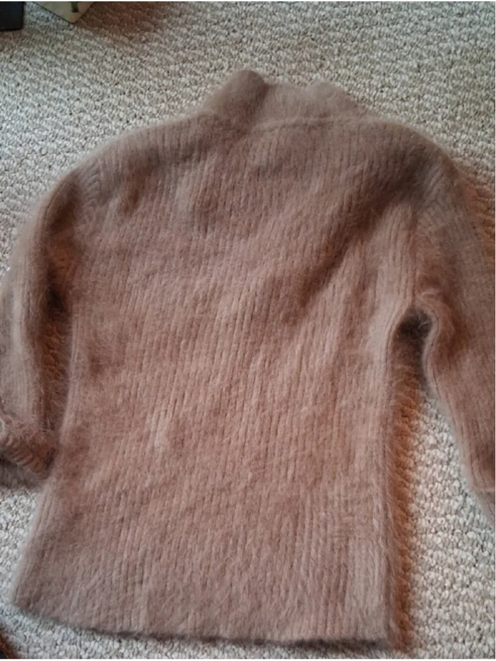 Angora Zip-Neck Women's Turtleneck Sweater S